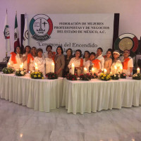 Ceremonia de Velas realizada por la Federación del Estado de México.