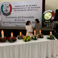 Ceremonia de Velas realizada por la Federación del Estado de México.