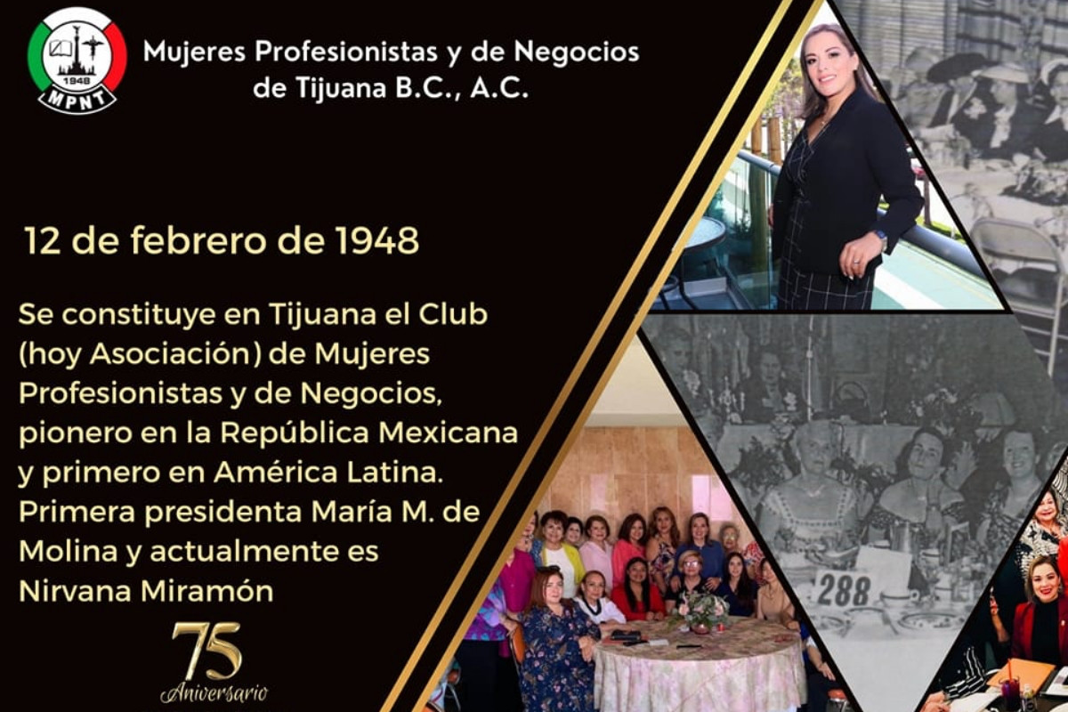 75 años de la fundación de la Asociación de Mujeres Profesionistas y de Negocios de Tijuana