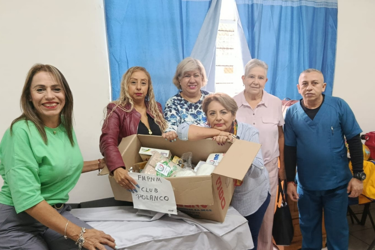 Club Polanco brinda apoyo al Refugio del Migrante con despensas y dulces