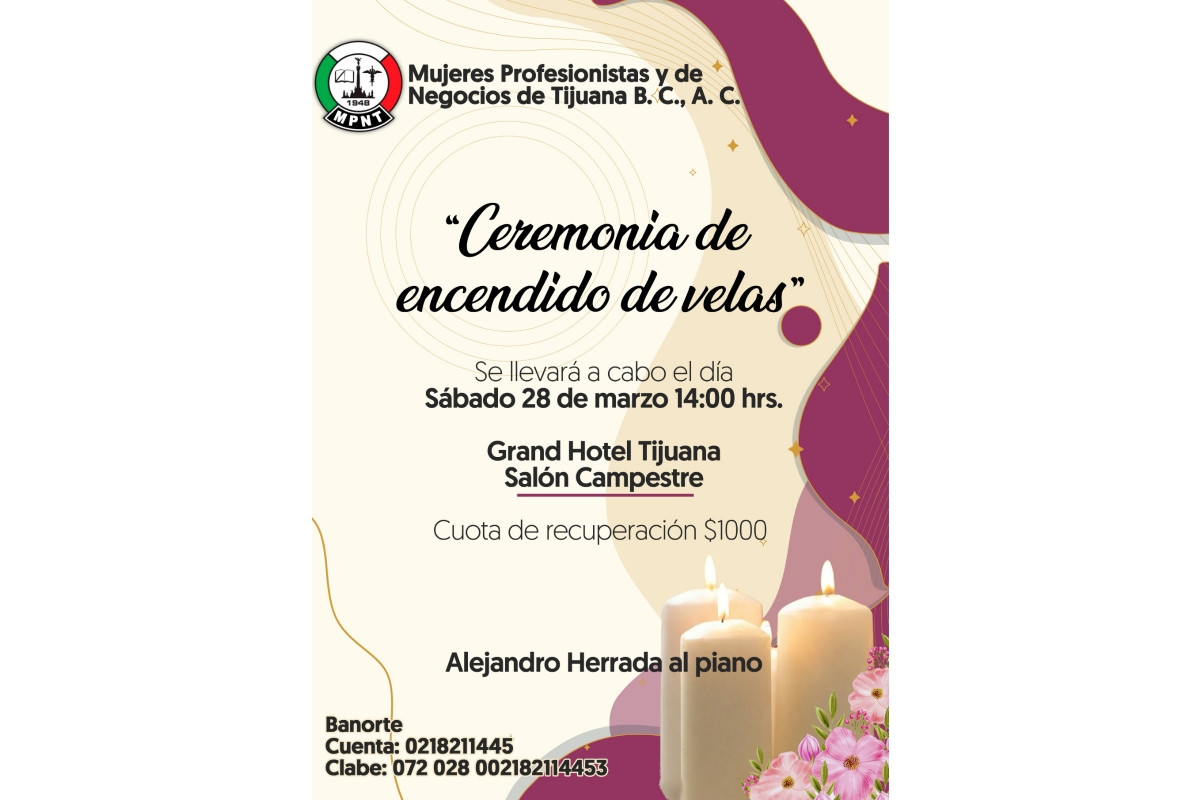 Ceremonia del Encendido de las Velas del Club Tijuana 2026